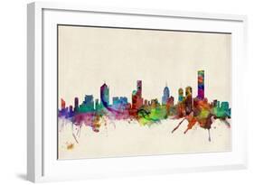 Melbourne Australia Skyline-Michael Tompsett-Framed Art Print