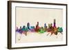 Melbourne Australia Skyline-Michael Tompsett-Framed Art Print