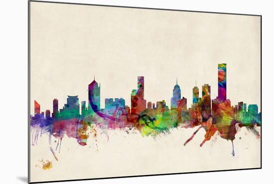 Melbourne Australia Skyline-Michael Tompsett-Mounted Art Print