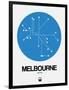 Melbourne Blue Subway Map-NaxArt-Framed Art Print