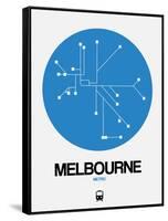 Melbourne Blue Subway Map-NaxArt-Framed Stretched Canvas