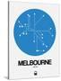 Melbourne Blue Subway Map-NaxArt-Stretched Canvas