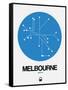 Melbourne Blue Subway Map-NaxArt-Framed Stretched Canvas