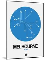 Melbourne Blue Subway Map-NaxArt-Mounted Art Print