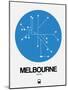Melbourne Blue Subway Map-NaxArt-Mounted Art Print