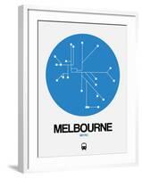 Melbourne Blue Subway Map-NaxArt-Framed Art Print