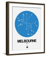 Melbourne Blue Subway Map-NaxArt-Framed Art Print