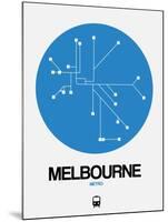 Melbourne Blue Subway Map-NaxArt-Mounted Art Print