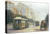 Melbourne Cable Cars-John Bradley-Stretched Canvas
