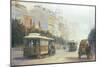 Melbourne Cable Cars-John Bradley-Mounted Giclee Print