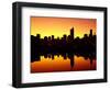 Melbourne CBD and Telstra Dome at Dawn, Victoria, Australia-David Wall-Framed Photographic Print