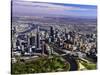 Melbourne CBD and Yarra River, Victoria, Australia-David Wall-Stretched Canvas