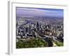 Melbourne CBD and Yarra River, Victoria, Australia-David Wall-Framed Photographic Print