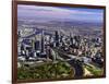 Melbourne CBD and Yarra River, Victoria, Australia-David Wall-Framed Photographic Print