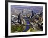 Melbourne CBD and Yarra River, Victoria, Australia-David Wall-Framed Photographic Print