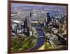 Melbourne CBD and Yarra River, Victoria, Australia-David Wall-Framed Photographic Print