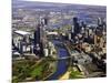 Melbourne CBD and Yarra River, Victoria, Australia-David Wall-Mounted Photographic Print