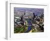 Melbourne CBD and Yarra River, Victoria, Australia-David Wall-Framed Photographic Print