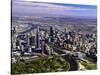 Melbourne CBD and Yarra River, Victoria, Australia-David Wall-Stretched Canvas