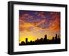 Melbourne CBD at Dawn, Victoria, Australia-David Wall-Framed Photographic Print