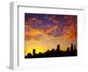 Melbourne CBD at Dawn, Victoria, Australia-David Wall-Framed Photographic Print