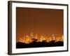 Melbourne CBD at Night, Victoria, Australia-David Wall-Framed Photographic Print