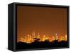 Melbourne CBD at Night, Victoria, Australia-David Wall-Framed Stretched Canvas