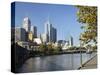 Melbourne Central Business District (Cbd) and Yarra River, Melbourne, Victoria, Australia, Pacific-null-Stretched Canvas