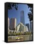 Melbourne Central Business District (Cbd) and Yarra River, Victoria, Australia, Pacific-Jochen Schlenker-Framed Stretched Canvas