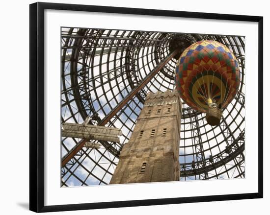 Melbourne Central Complex Incorporates Restored Shot Tower Beneath Glass Cone, Victoria, Australia-Ken Gillham-Framed Photographic Print