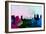 Melbourne City Skyline-NaxArt-Framed Art Print