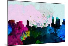 Melbourne City Skyline-NaxArt-Mounted Art Print