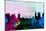 Melbourne City Skyline-NaxArt-Mounted Art Print