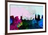 Melbourne City Skyline-NaxArt-Framed Art Print