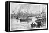 Melbourne from the Yarra, Victoria, Australia, 1886-Frederic B Schell-Framed Stretched Canvas