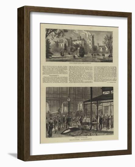 Melbourne Illustrated-null-Framed Giclee Print