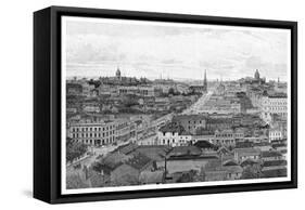 Melbourne Looking East, Victoria, Australia, 1886-null-Framed Stretched Canvas