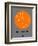 Melbourne Orange Subway Map-NaxArt-Framed Art Print