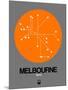 Melbourne Orange Subway Map-NaxArt-Mounted Art Print