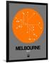 Melbourne Orange Subway Map-NaxArt-Framed Art Print