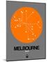 Melbourne Orange Subway Map-NaxArt-Mounted Art Print