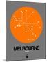 Melbourne Orange Subway Map-NaxArt-Mounted Art Print