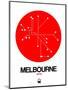 Melbourne Red Subway Map-NaxArt-Mounted Art Print