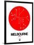 Melbourne Red Subway Map-NaxArt-Framed Art Print