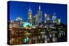 Melbourne's Federation Square at Dusk-FiledIMAGE-Stretched Canvas