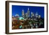 Melbourne's Federation Square at Dusk-FiledIMAGE-Framed Photographic Print