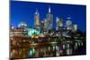 Melbourne's Federation Square at Dusk-FiledIMAGE-Mounted Photographic Print