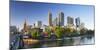 Melbourne skyline along Yarra River, Melbourne, Victoria, Australia-Ian Trower-Mounted Photographic Print