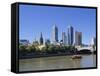 Melbourne Skyline and the Yarra River, Victoria, Australia, Pacific-Hans Peter Merten-Framed Stretched Canvas