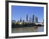 Melbourne Skyline and the Yarra River, Victoria, Australia, Pacific-Hans Peter Merten-Framed Photographic Print